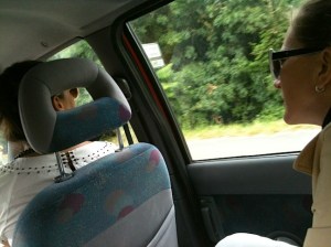 Melinda was admiring Christine's shirt and necklace.