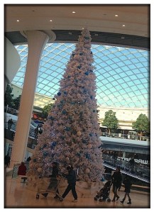 Part of the Christmas decorations inside Atlantis. 