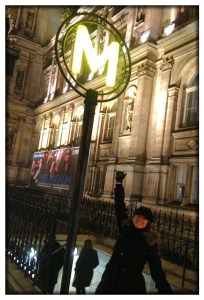 Outside the Hotel de Ville, near the Seine. M for Melinda, right?