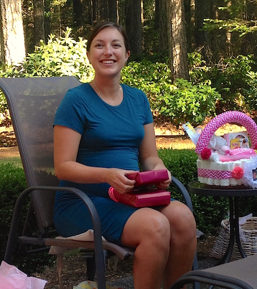 My niece Jessica is due to have a baby in October. Today we attended a baby shower in anticipation of the happy event. Celeste says they really don't have baby showers in France so this experience must have been unique for her!