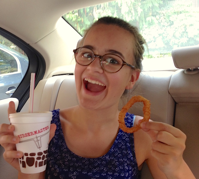 Ella, are you paying attention? Not to out Melinda, but that IS inside the BMW.