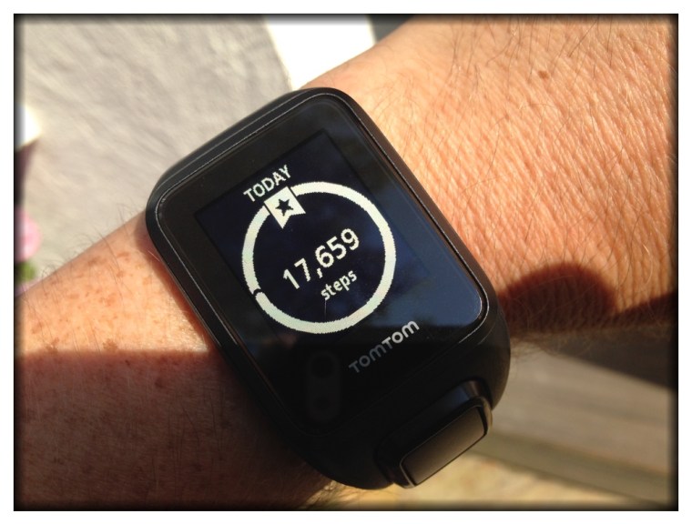 My step total so far today. We are still heading out tonight, going to Annabelle's son's, Alexandre's 18th birthday party. 