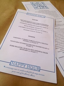 Happy Hour Menu