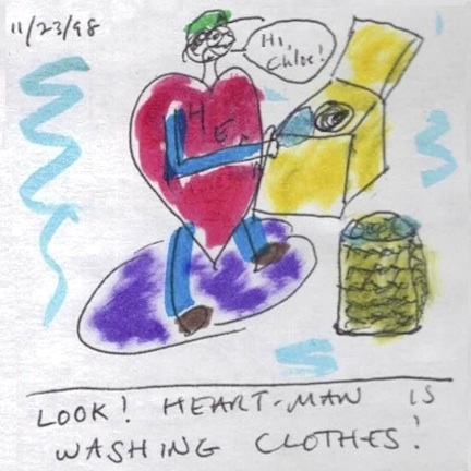 I know it may look like Heartman didn't wear a lot of clothes, but there was still laundry to do!