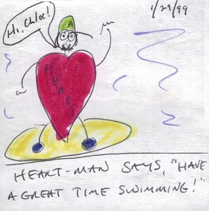 Must have been a Friday. Every Friday, Chloe's kindergarten class went swimming.