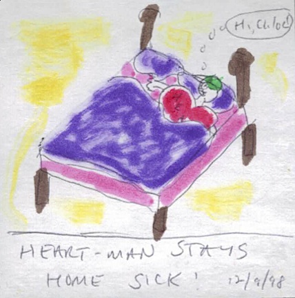 Just because I was sick didn't mean I'd not make Chloe's lunch or draw her a comic!