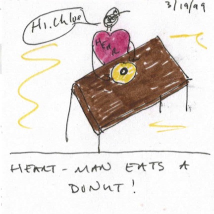 Goodness, that doughnut looks HUGE! More like a spare tire!