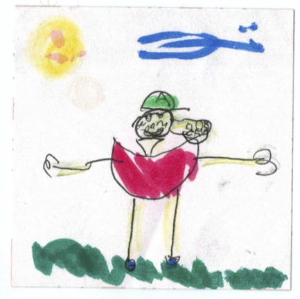 The first of the two greatest Heartman drawings, ever, drawn by 6 year-old Chloe!